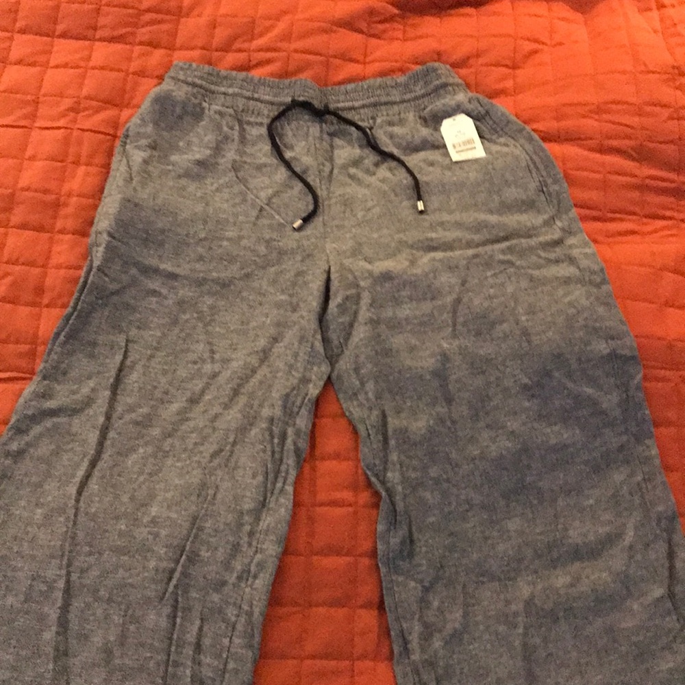 Wide leg Time and Tru Navy Heather pants M 8/10